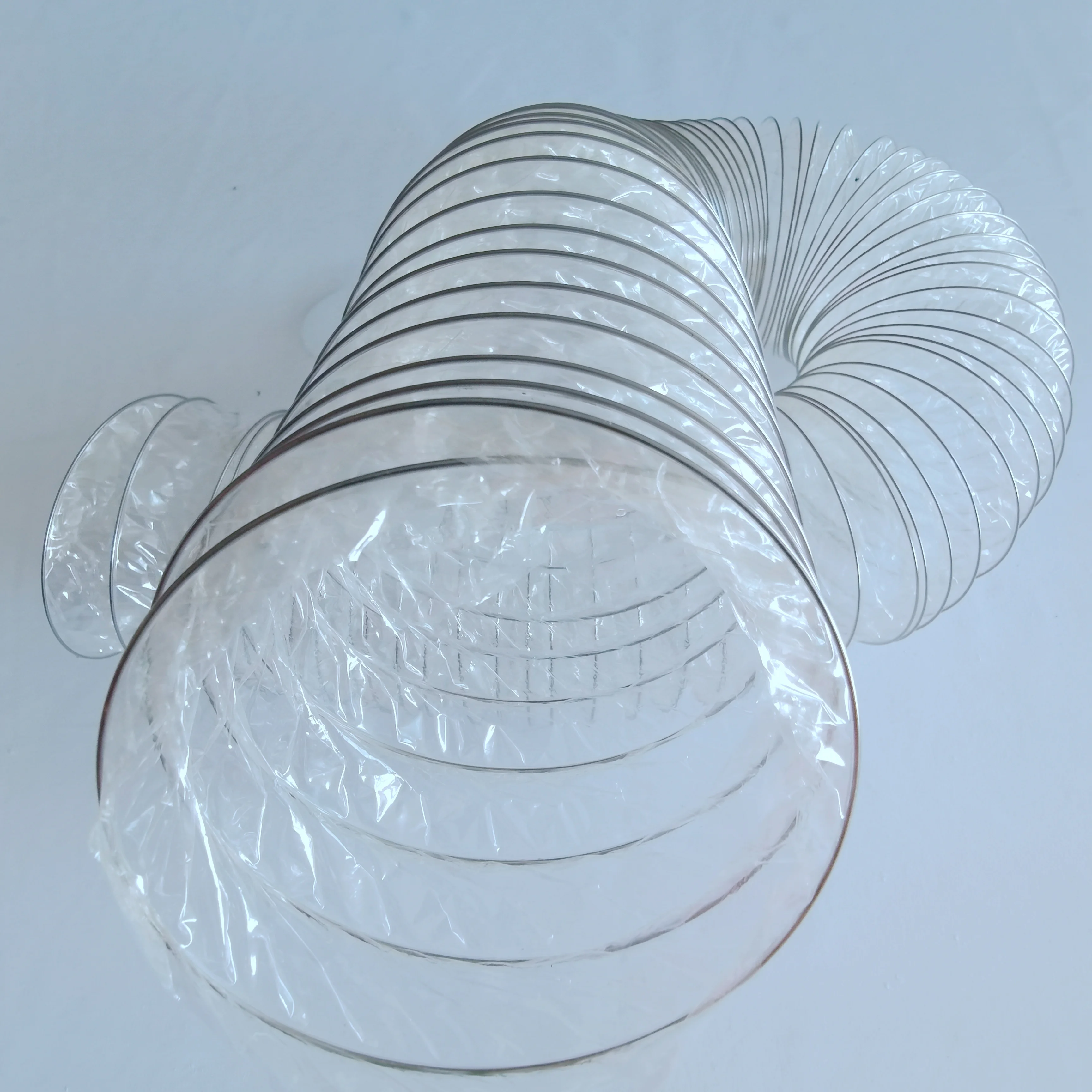 Flexible transparent plastic helix air ducting for Home Appliance Parts