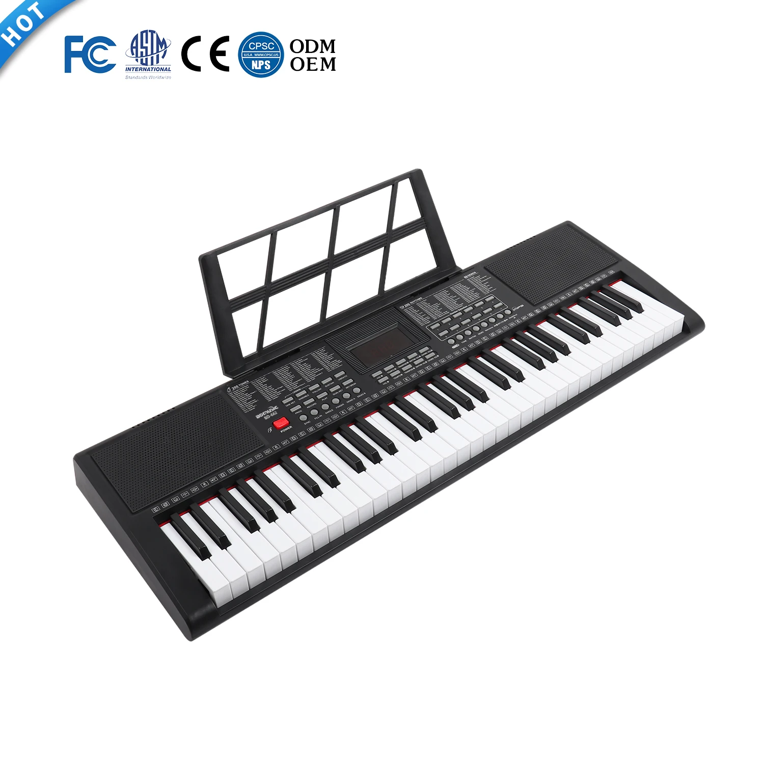 BDMUSIC USB MP3 Piano keyboard 61 keys digital musical keyboard beginners electric piano from China for sale