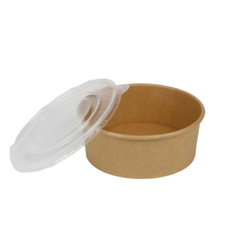 custom disposable white soup bowl kraft paper salad paper soup bowl manufacturer