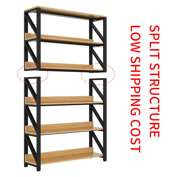 Living Room Furniture Display Shelf Corner Divided Bookshelf Bookcase With Baffle