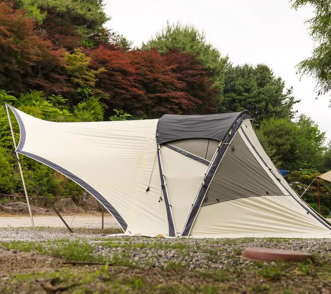 Pyrmaid shape marquee hiking family shelter tent outdoor camping Indian tent dome tent shape exteneded