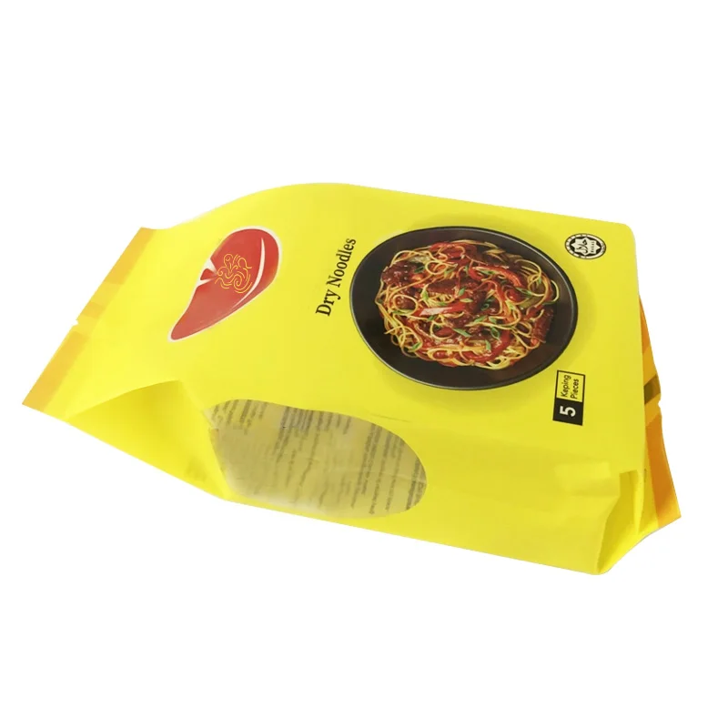 High Quality Customized Transparent Food Grade Biodegradable Noodle Food Packaging Spaghetti Pasta Packaging Spaghetti Bags