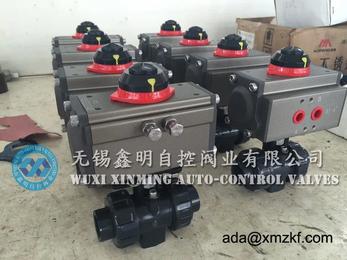 pneumatic actuator pvc ball valve made in China