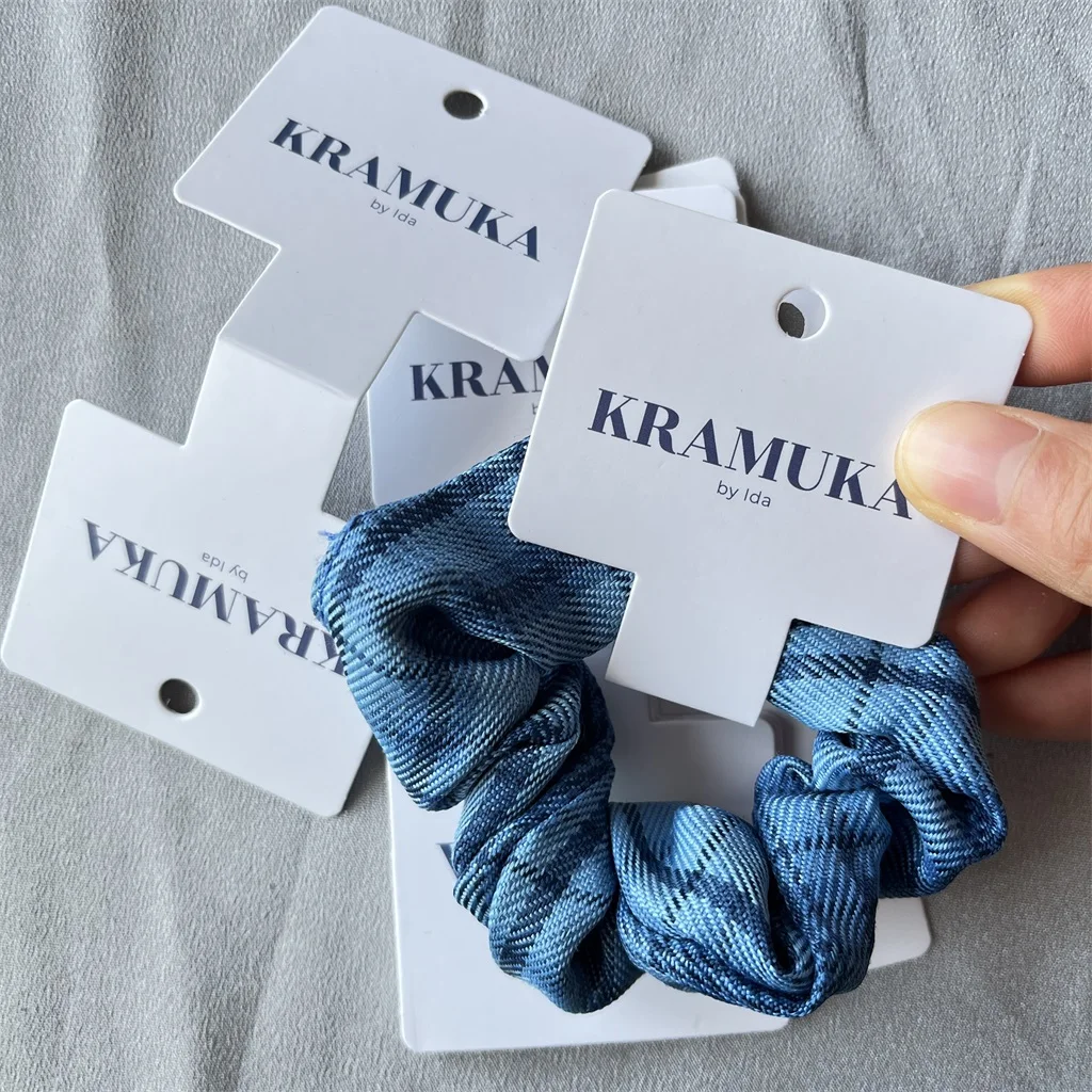 Custom OEM Luxury Coated Paper Hair Accessories Headband Scrunchies Display Card Printing With Customized Your Own Logo