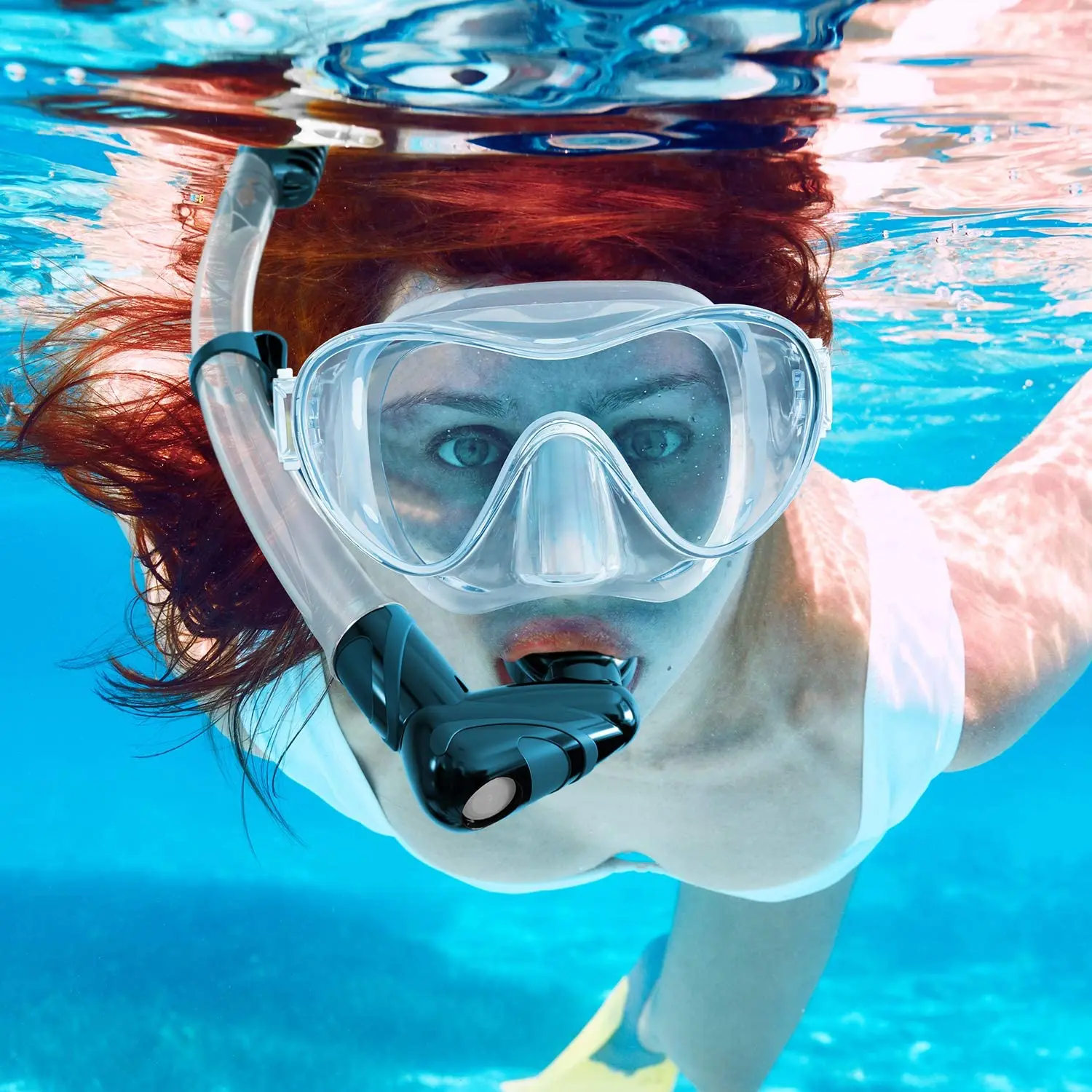 2022 Hot Sell Anti-Leak Kids Adult Size Half Face Mask Diving Snorkel Set