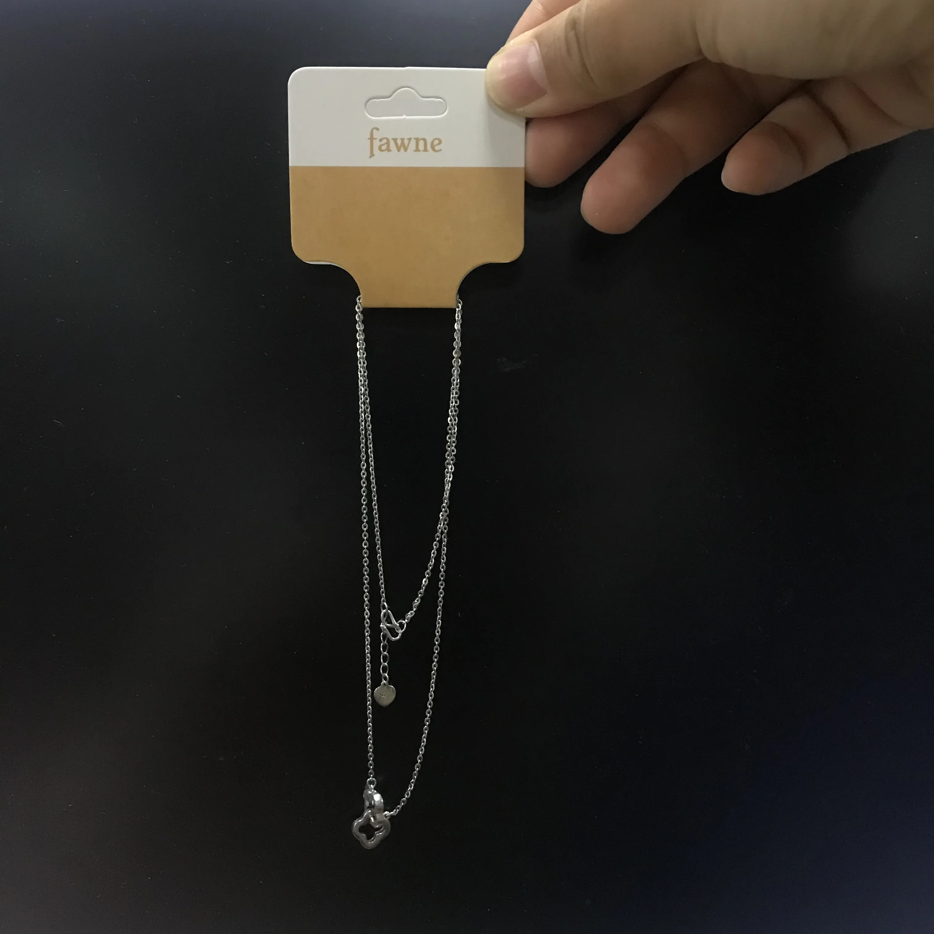 Guangzhou customized The new color folding jewelry tag, necklace label, earring swing  hang tag