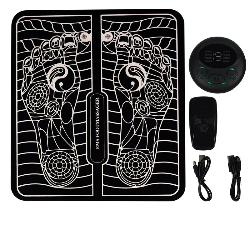 Factory Wholesale Feet Muscle Stimulator Machine Folding Portable Tens Ems Foot Motor Driven Massage Pad