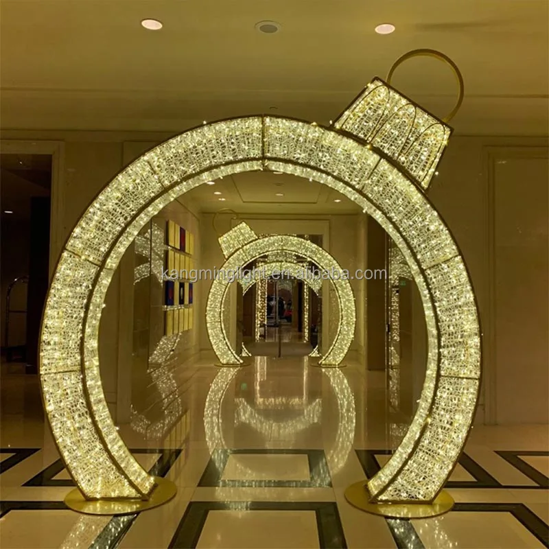 2023 Christmas festival holiday decorative light arch bell reindeer  tree large 3D ball motif figure