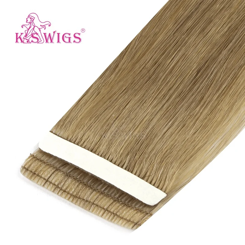 
K.S WIGS 20 Inch Love Line Light Color tape hair extensions curly wavi hair extens tape clip tape hair extension 