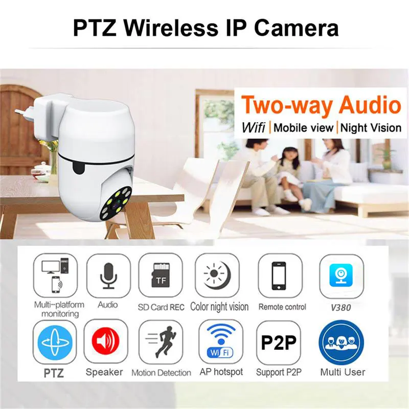 Motion Detection Smart Nanny Baby Pet Monitor Night Vision Cctv Wifi Camera