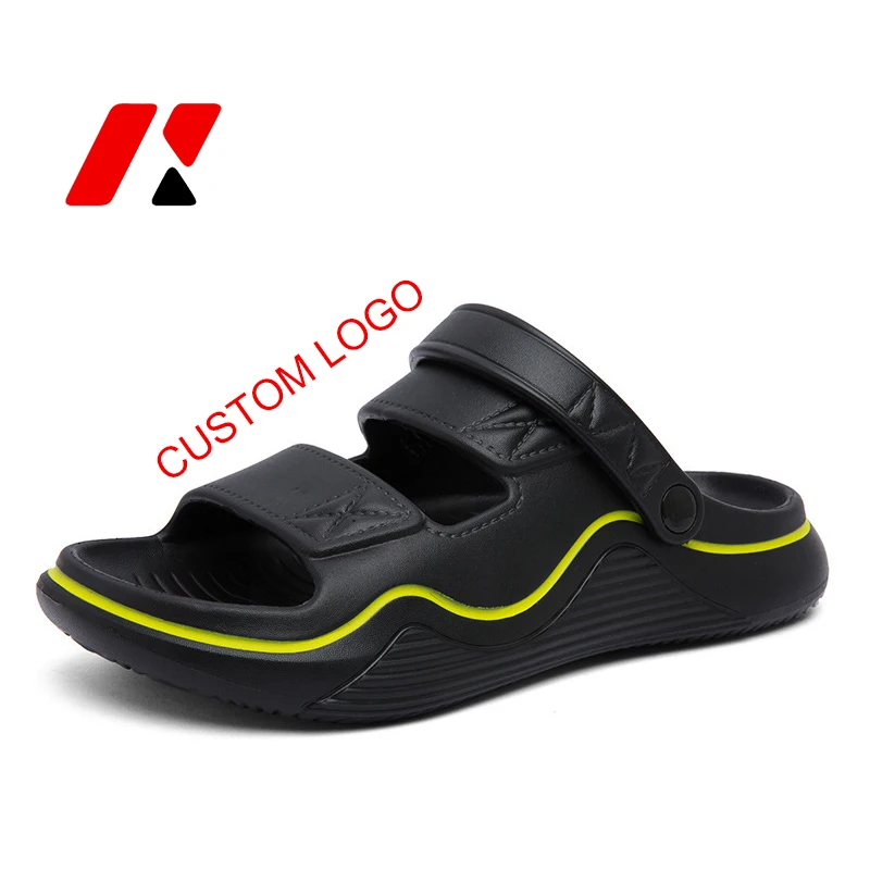 Wholesale Custom Designer Printed Slides Slippers Eva Soft Embossed Beach Men Sandals Slippers For Men