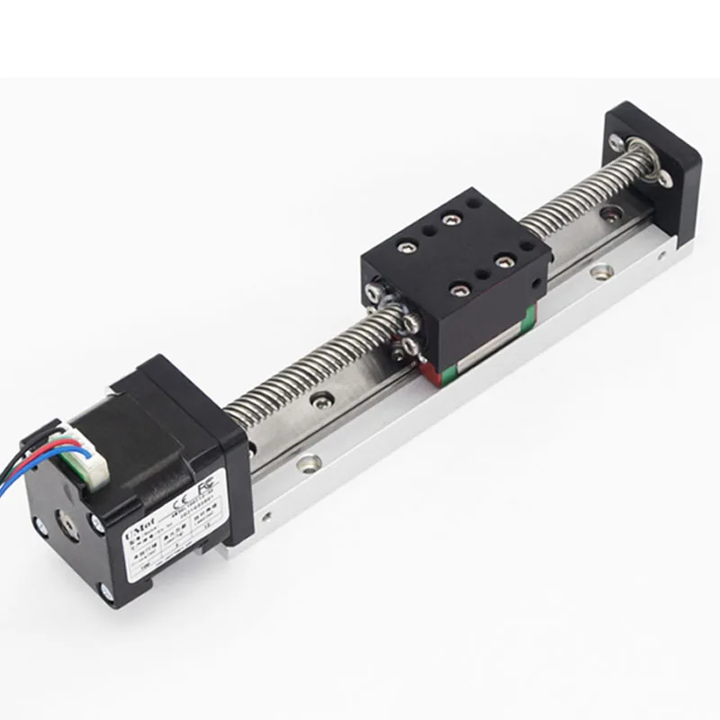 UMOT Wholesale Stroke 100mm C5 Mini Linear Rail Slide Micro Guide Miniature Actuator Trapezoidal Ball Screw With Stepper Motor