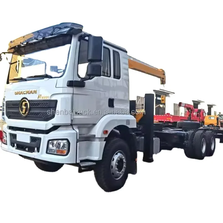 New Shacman H3000 6x4 Cargo Truck Mounted Crane Sany Palfinger 12Ton 14Ton 16Ton Manipulator Hydraulic  Lifting Crane