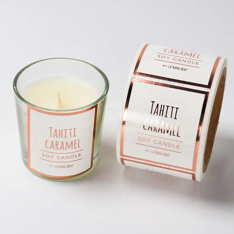 Custom printing adhesive vinyl logo dangerous goods labels sticker warning label for candles