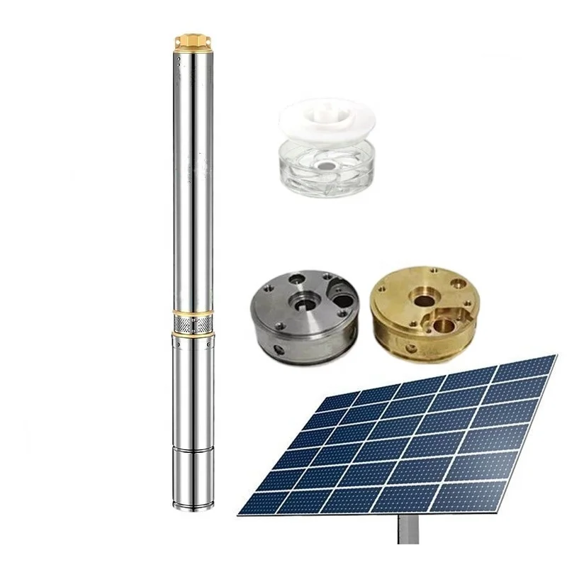 3 Inch 2HP Solar System Stainless Steel High Lift 110v Agricultural Irrigation Deep Well Submersible Pump