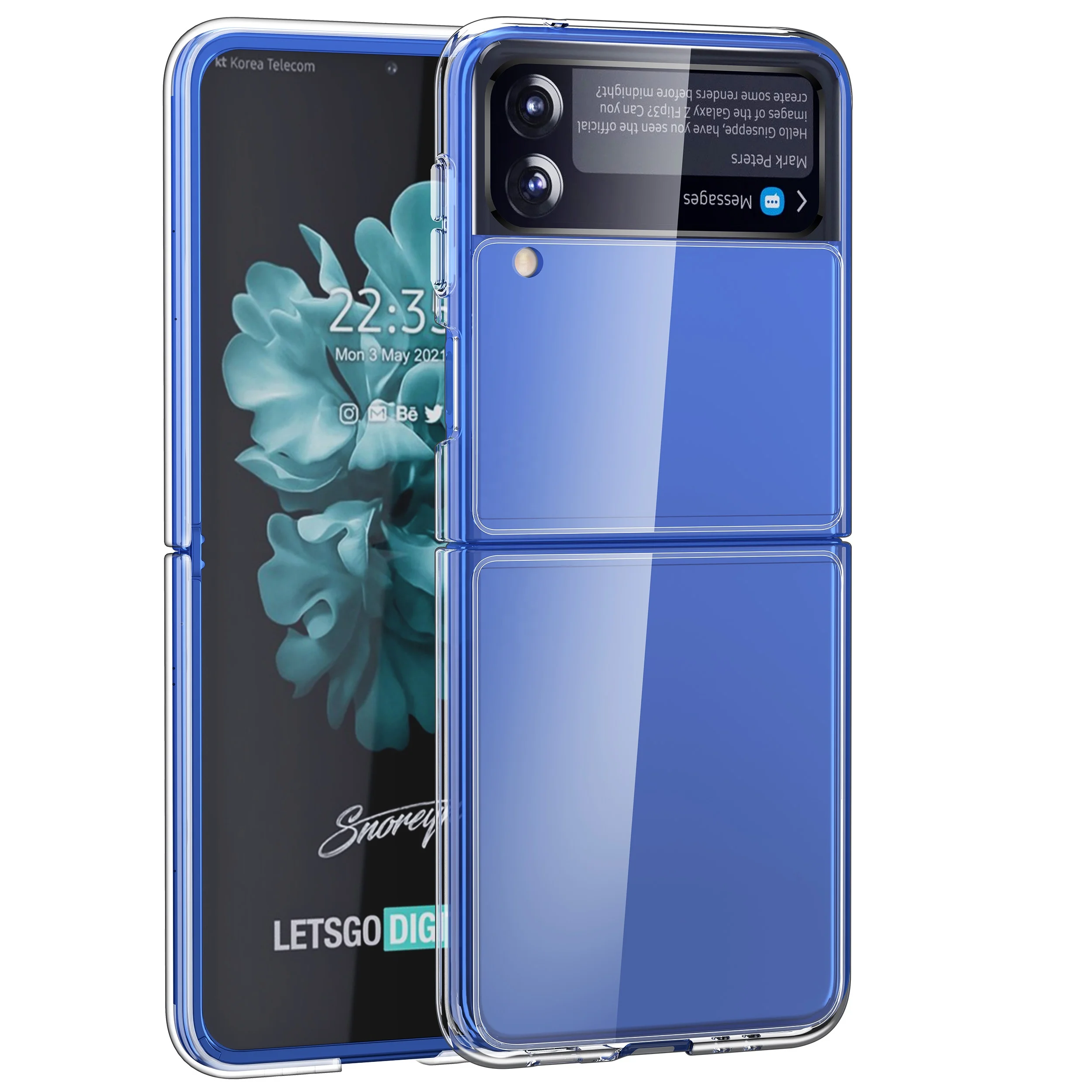 Новый чехол для Samsung Galaxy Z Flip3 5G Прозрачный чехол с воздушной подушкой вокруг корпуса жесткий акриловый чехол для задней панели телефона