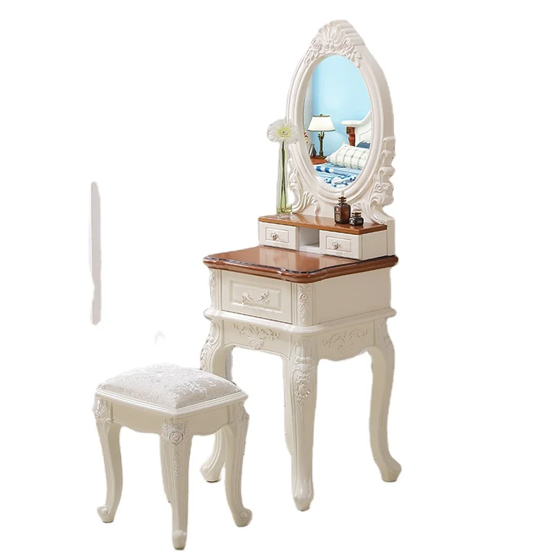 
High Quality Wooden Vanity Dressers Luxury Bedroom Dressing Table American Make Up Table 