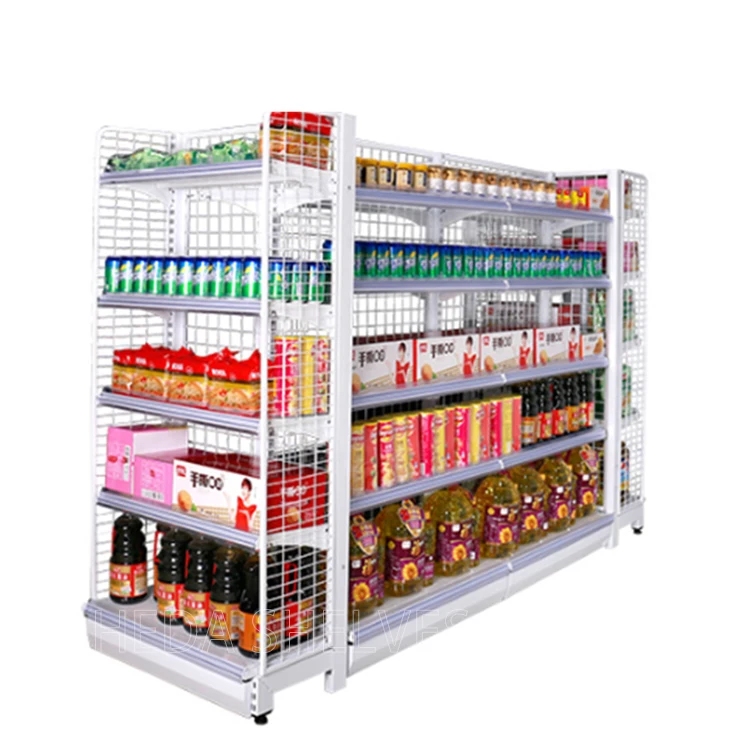 Heavy duty supermarket metallic shelves /Store Display Racks /gondola shelving OEM