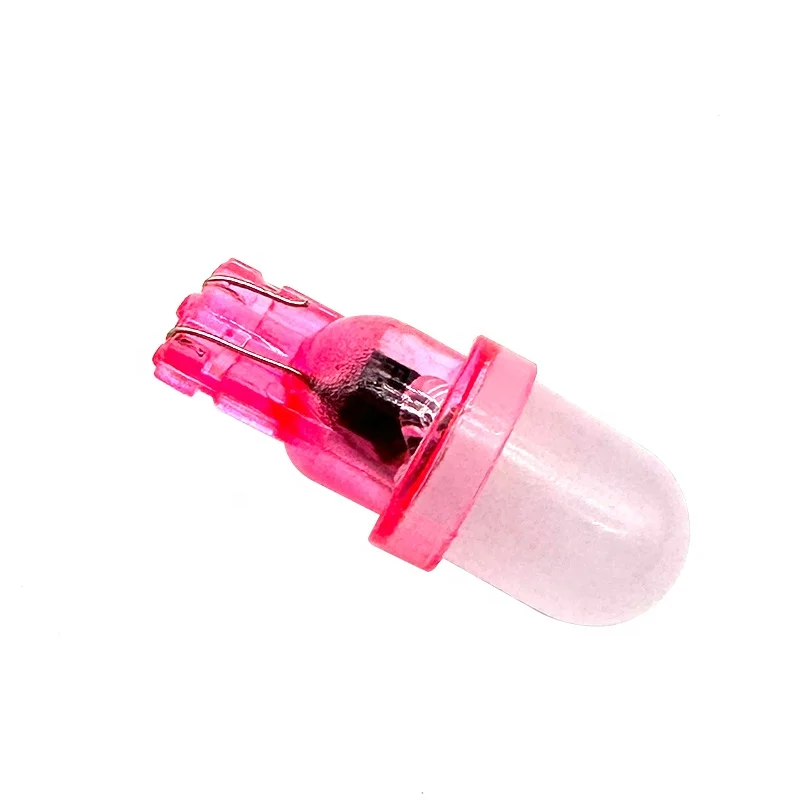 autodragons OEM Transparent Socket AC 6.3V Anti Ghosting Pink 1 Led Frosted lens 194 #555 T10 wedge Pinball Machine LED