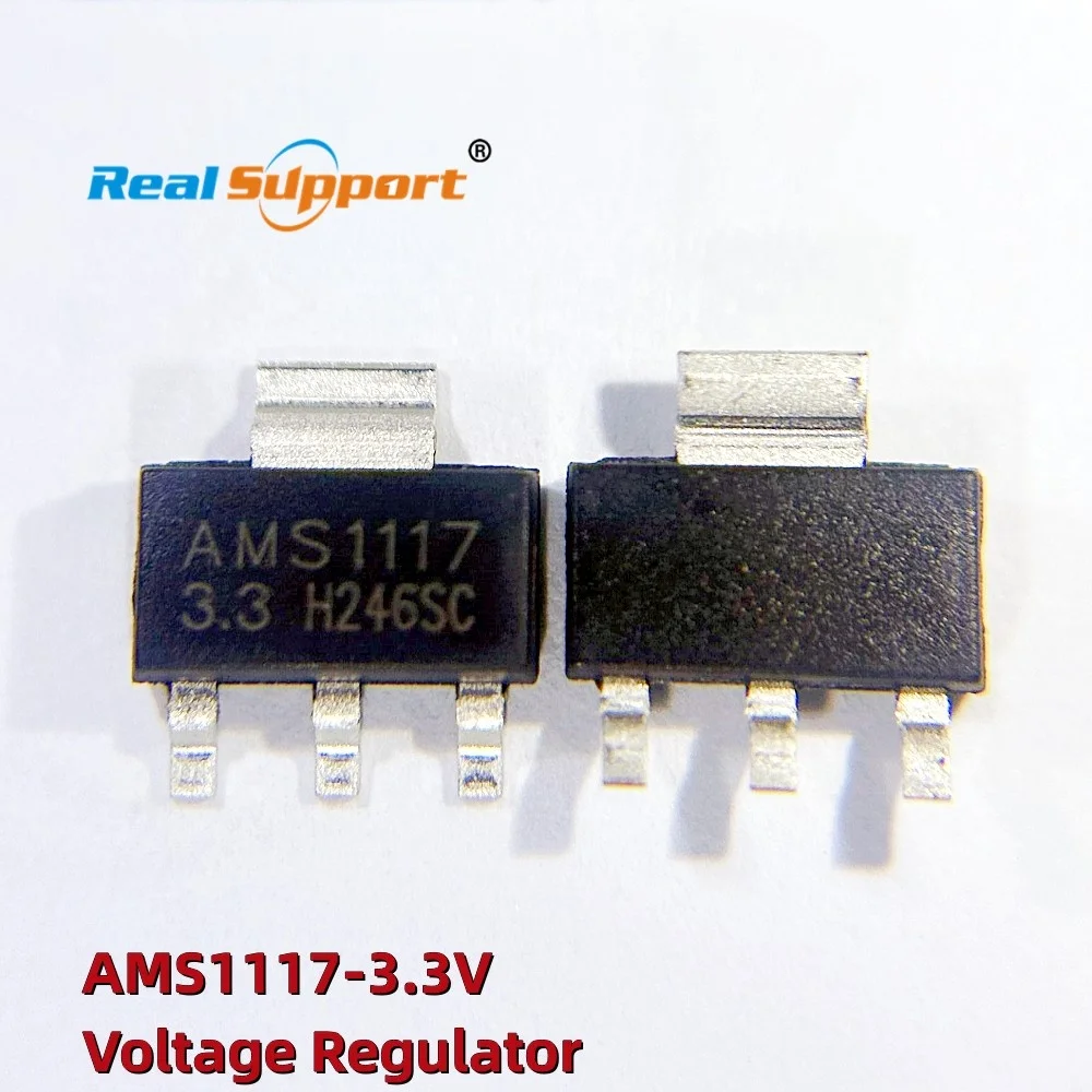 Оригинальный AMS1117-3.3 AMS1117-3.3V 1A LDO Регулируемый источник питания чип регулятор напряжения