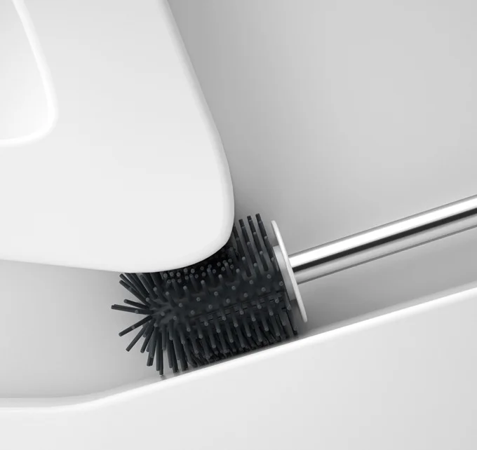 toilet brush and holder set household silicone toilet brush long handle toilet brush