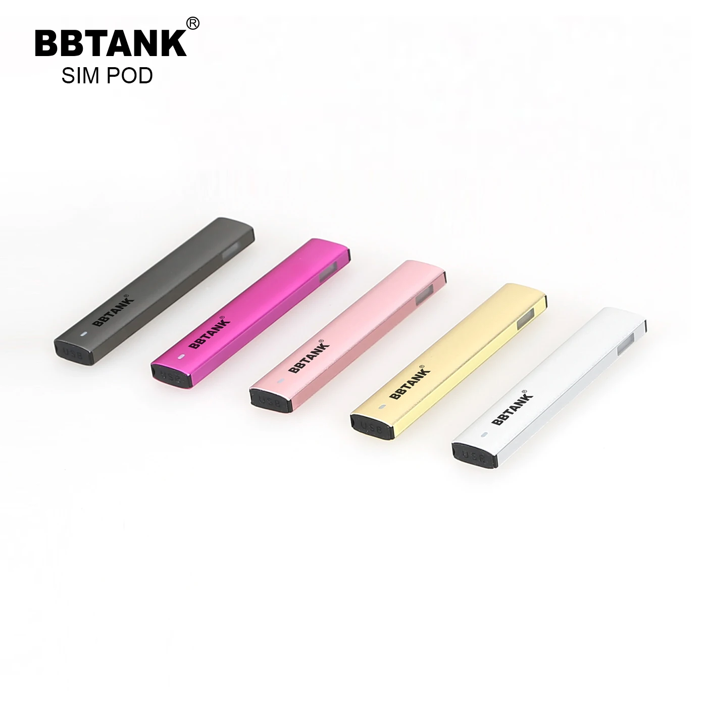 
BBTANK Sim Pod 1 ml 0.5 ml Empty Disposable vape pen pod 350 mah quick heating ceramic rosin vaporizer CBD oil 