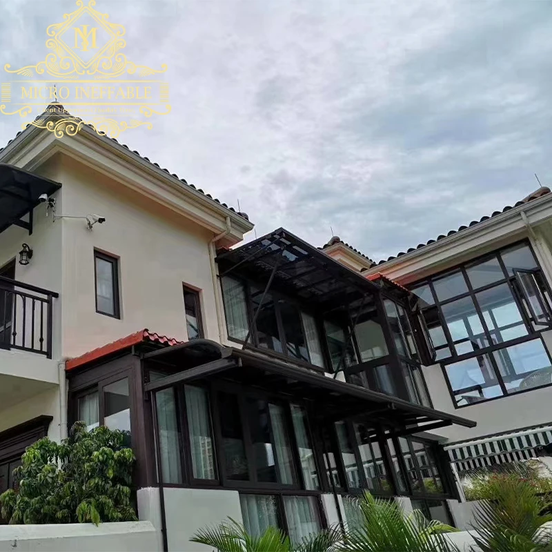 Luxury Royal Chinese Top Brand Insulation Aluminum PVC Glass Canopy Platform Awning Carport For Thailand Market