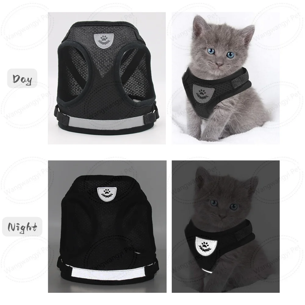 Reflective No Pull Dog Harness Leash Set Soft Mesh Pet Harness for Cat Puppy Walking