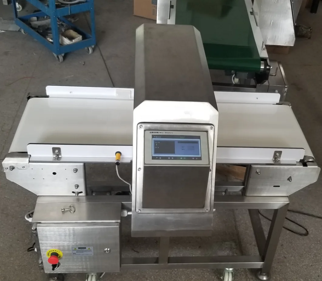 Online Touch Screen Metal+Detector Metal Inspection Machine Conveyor belt metal detection machine With CE Certification JZD-600