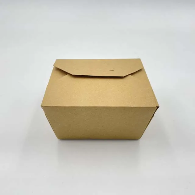 Wholesale disposable fast packing paper box kraft paper takeaway food container 720ml