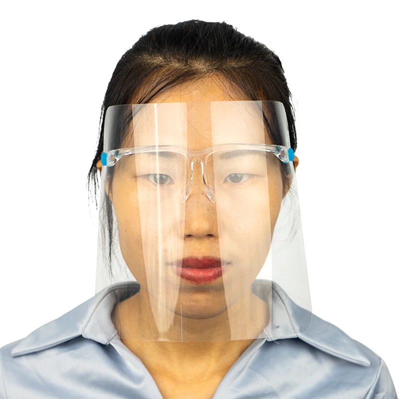 Изготовленный на заказ логотип Faceshield защита от тумана прозрачная Выдвижная рамка лицевые щитки с очками