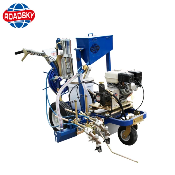 Cold Paint Road Marking Machine With Glass Beads Dispenser In Stock