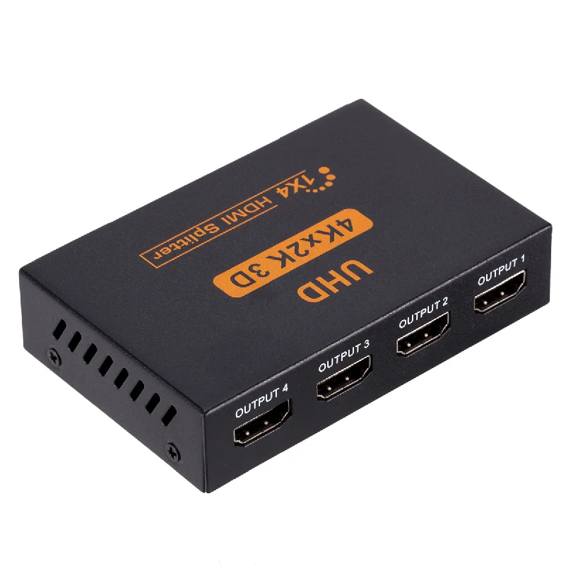 high quality HDMI 2/4 Ports 1x2  1X4Powered Splitter Certified for Ultra HD 4Kx2K Full HD 1080P 3D HDMI Adapter