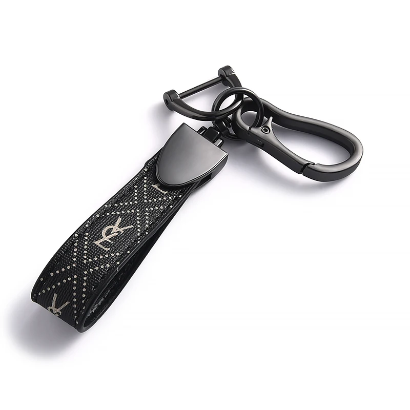 Роскошный рельефный логотип, дешевый прямоугольный автомобильный бренд, изготовленный на заказ кожаный брелок