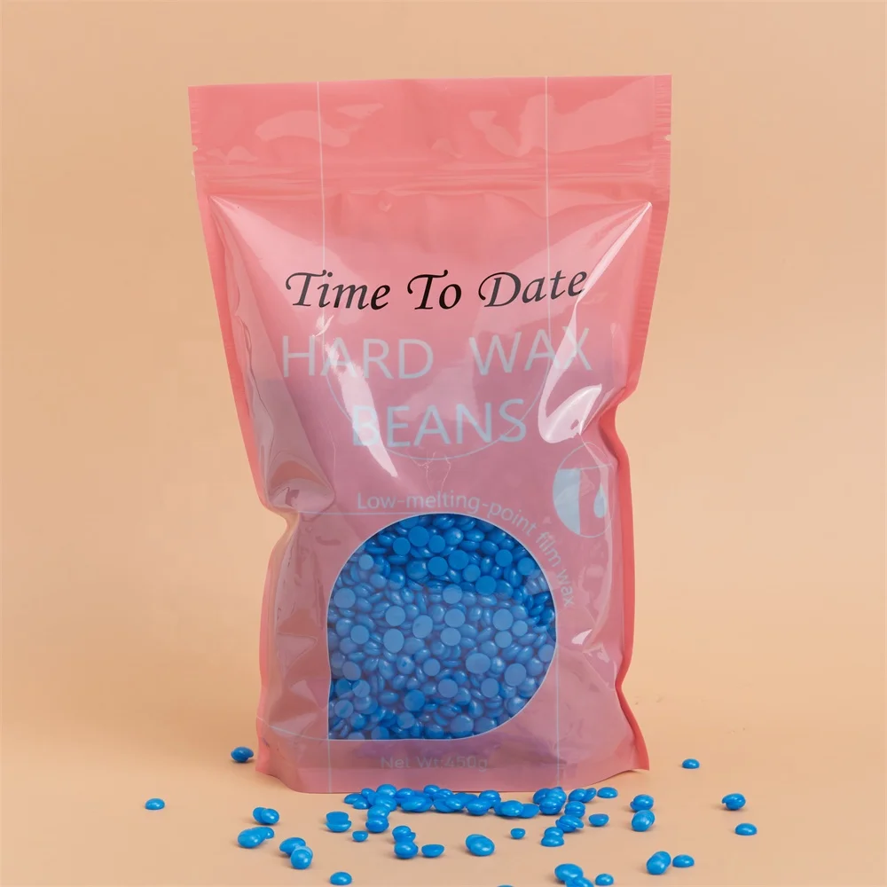 Time to date 1LB hypoallergenic rosin free azulene chamomile sea blue For Face Eyebrow Leg Bikini 450g Brazilian Waxing