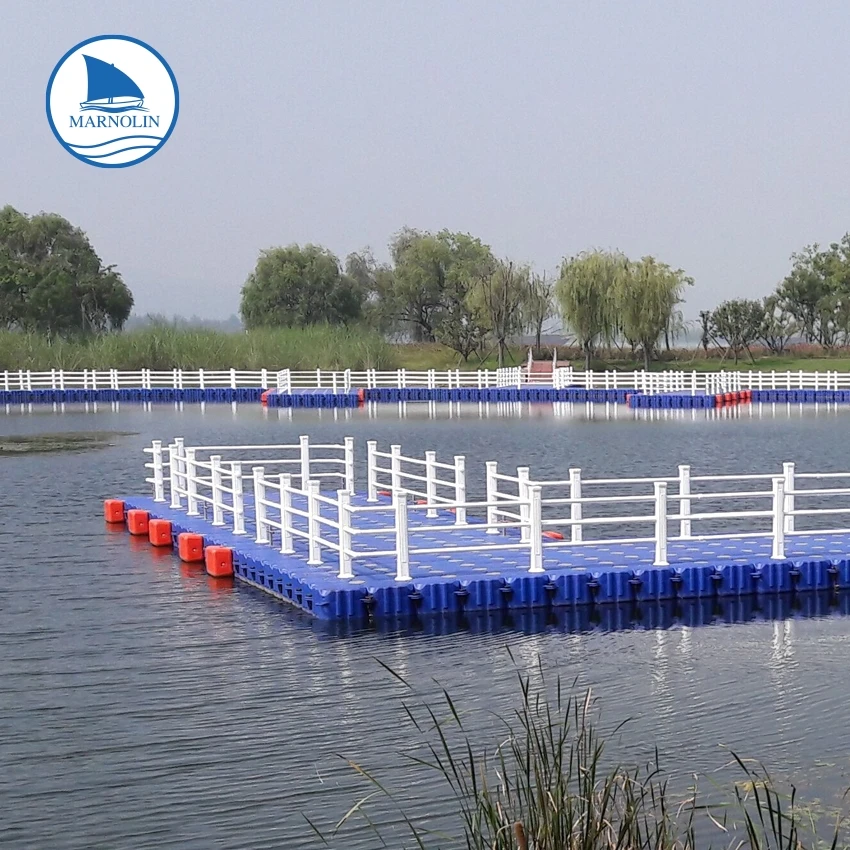 Modular floating pontoon plastic dock water buoy jet ski loading platform