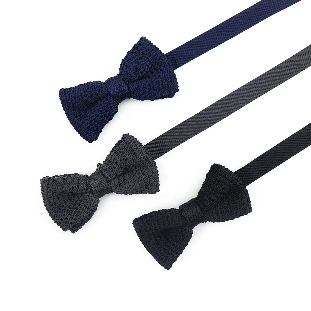 
Chinese Solid Color Mens Polyester Pre Tied Bow Ties Fashion Three Choices Plain Knit Bow Tie  (62325266811)
