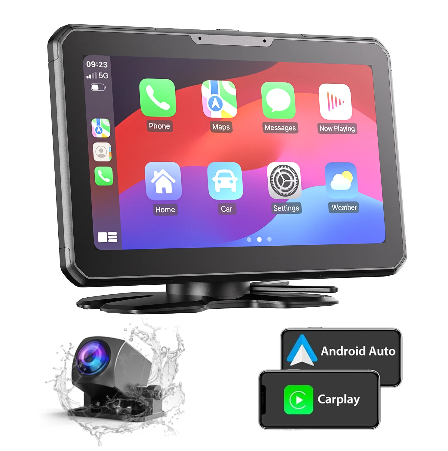 Многофункциональный монитор AKEEYO 7 дюймов беспроводной Carplay и Android Auto