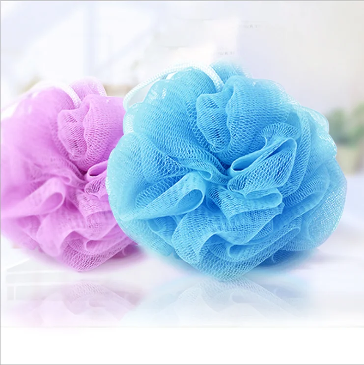 Cheap Nylon Bath Shower Ball Customized Color Exfoliating 40g shower mesh bath ball loufa sponge net pouf luffa soap saver