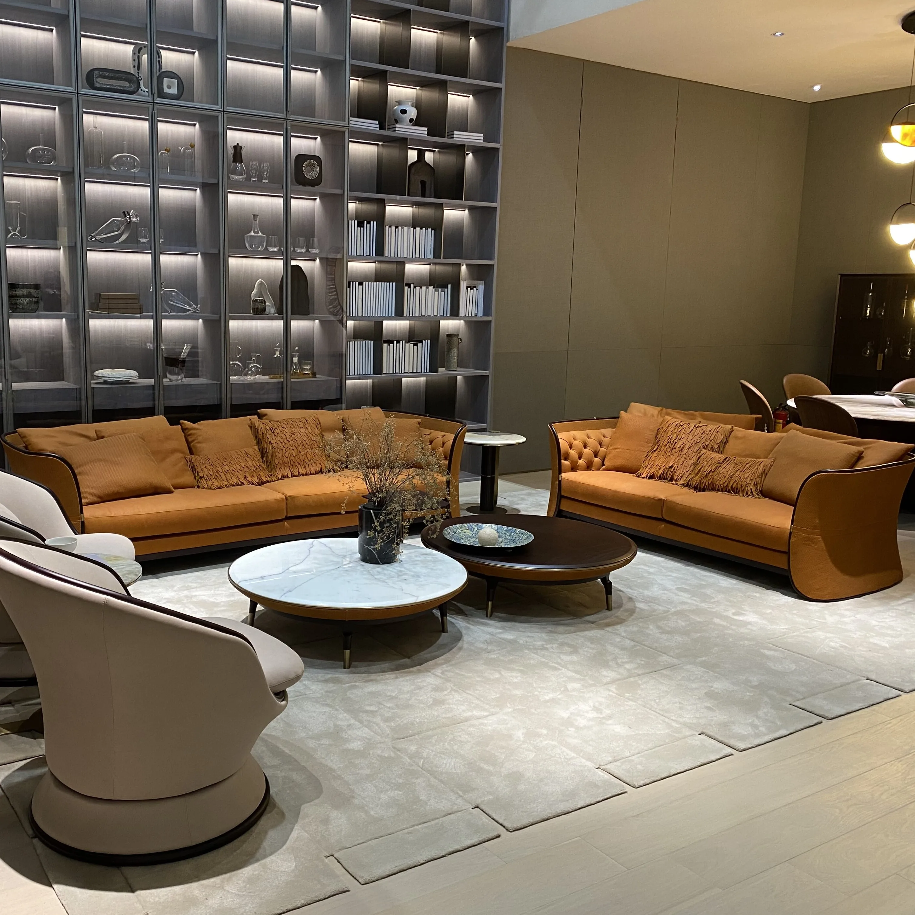 MODENFILI Home Furniture Couches Living Room Furniture Leather Sectional Sofas Leather Sofa Set canapés de salon divano
