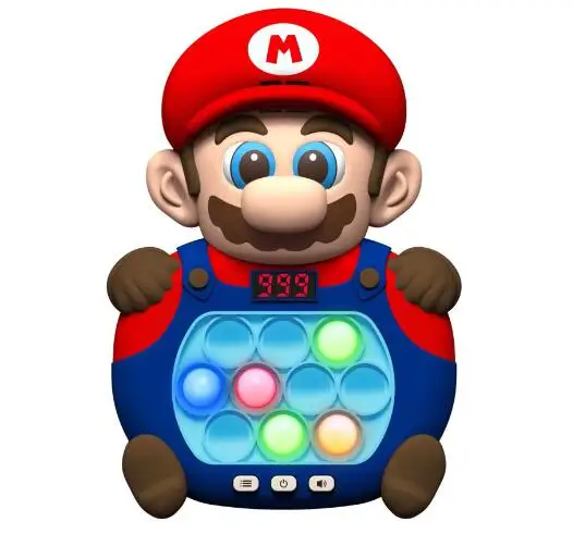 YWMX Cartoon Girl Boy Pop Bubbles Decompression Toys Whack-a-mole Fidget Toys Electronic Quick Push Squeeze it with screen