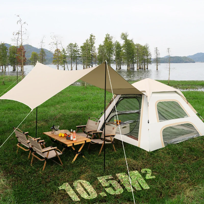 outdoor big camping tent one bed room and one living room canopy winter carp fishing tent ultralight portable muti person tent