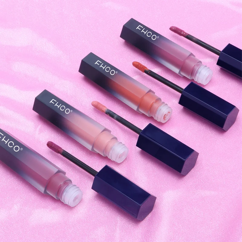 Private Label Sexy Matte Lip Gloss Waterproof Velvet Liquid Lipstick Long Lasting Custom Non-stick Cup Lipgloss Makeup