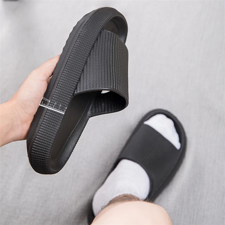 
Simple style hot-selling ladies sandals non-slip thick soles bathroom lover couple EVA summer slippers women 