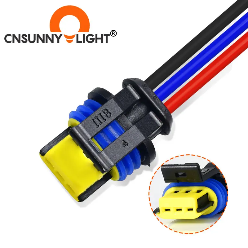 3pins Car HID Xenon Bulb Ballast Plug Cable D1S D3S HID Cord Connector for Osr Wire Harness Power Block Cable Light Accessories