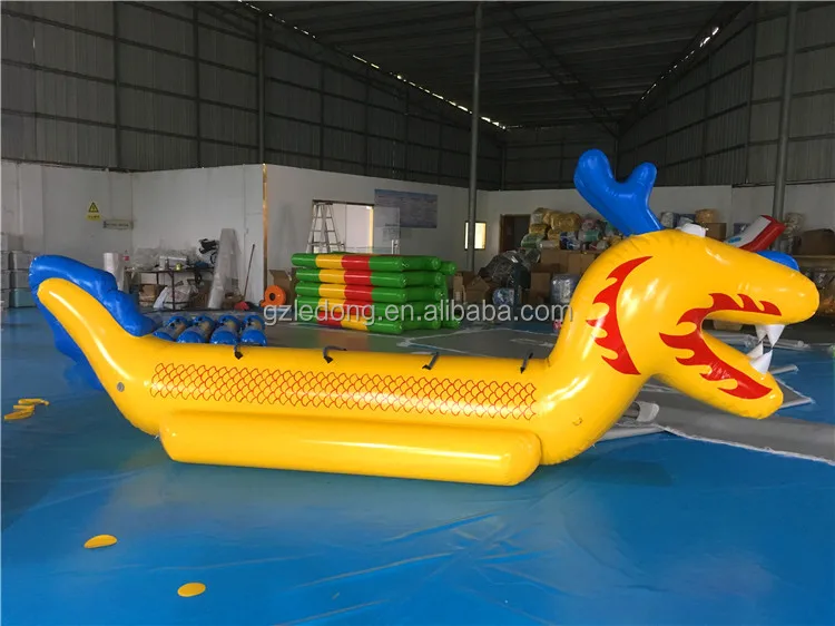 2021 inflatable dragon boat sport games with 0.9mm PVC tarpaulin  PLATO quality