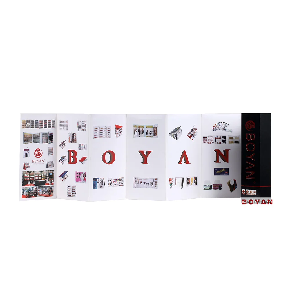 
China hair color chart manufacturer Boyan hair color chart/swatch book 