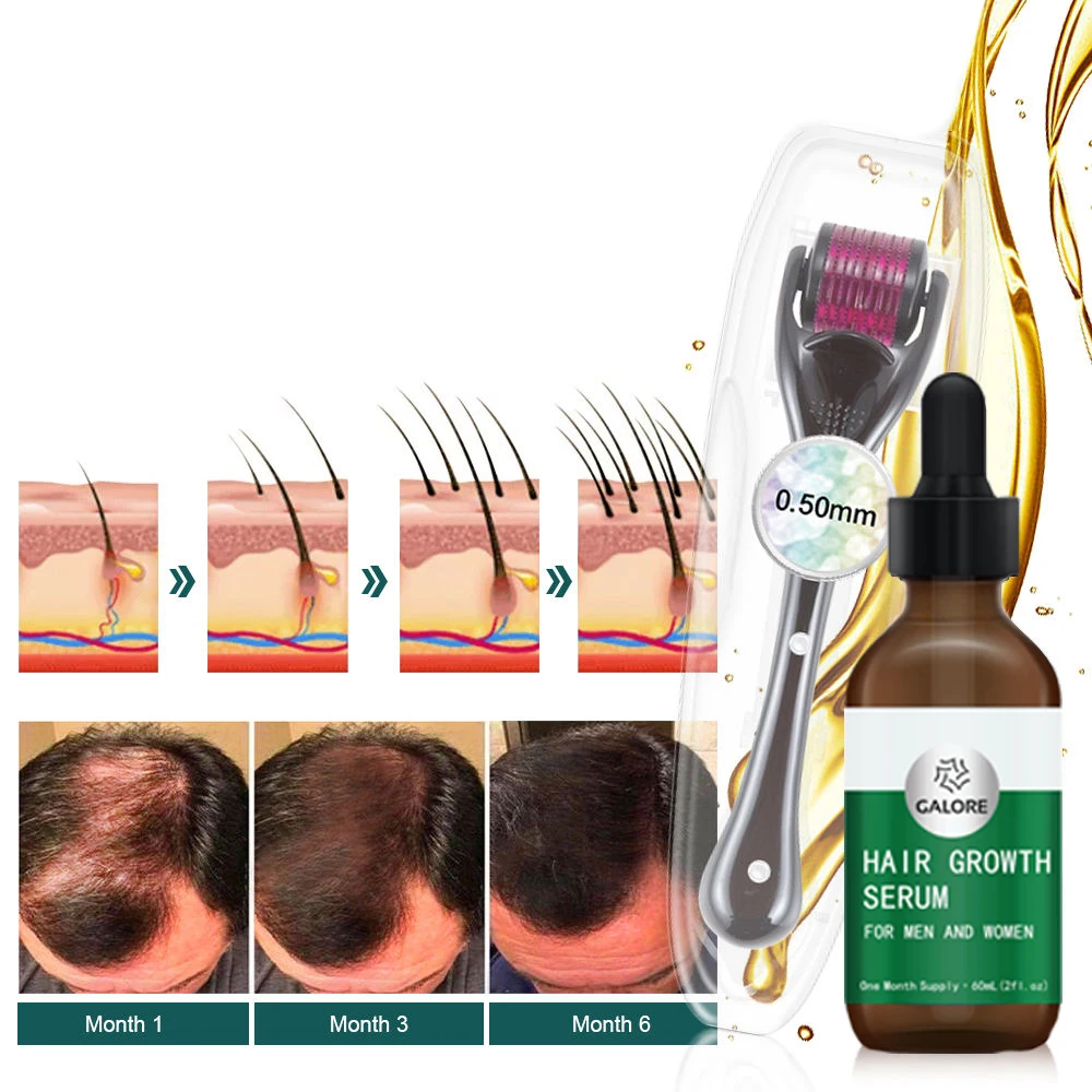 100% Natural   Hair Growth Serum Private Label mix herbs  Oil for Men and Women