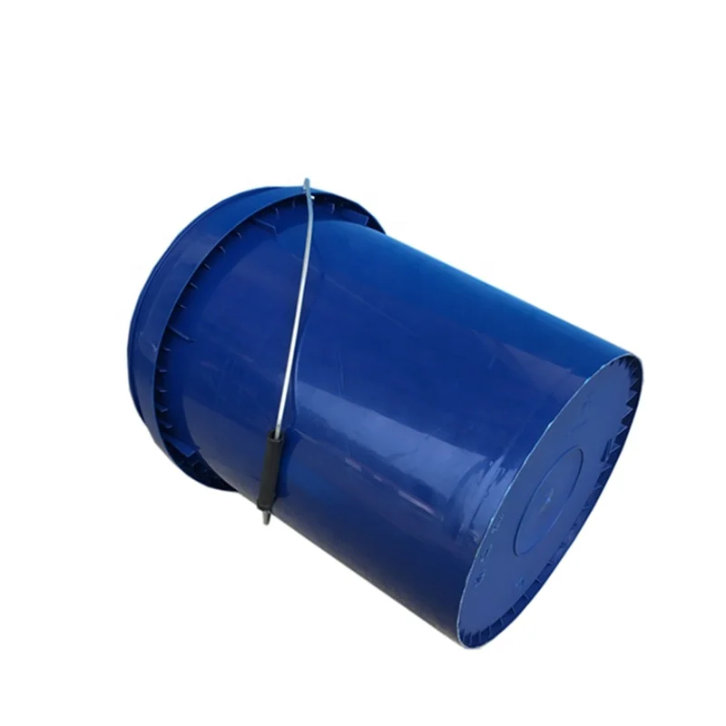  ZY8002- 15 Liters blue customized plastic paint bucket PP pail round barrel with plastic/metal
