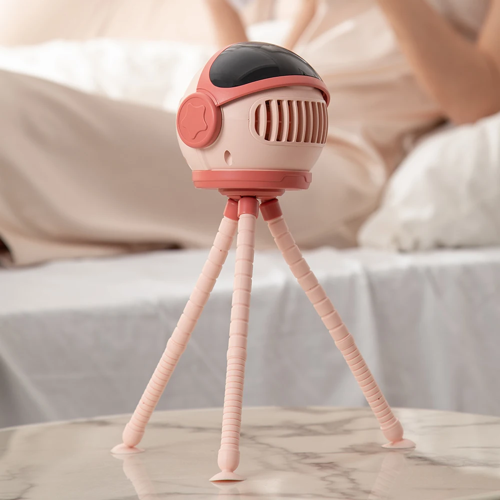 Popular Astronaut helmet stroller clip fan octopus gripper handheld fan mini desktop charging 4000mah battery fan indoor outdoor